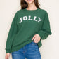 “Jolly” Stencil Knit Graphic Sweatshirt