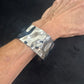 Thick Silver Bangle Bracelet