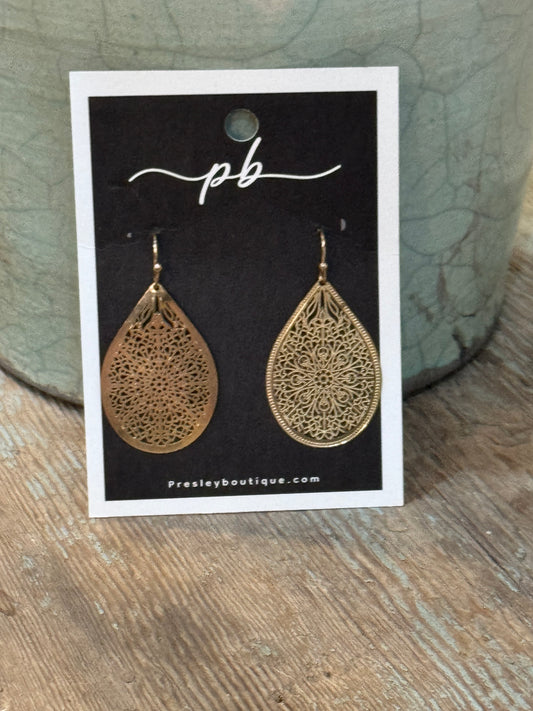 Gold Teardrop Earrings