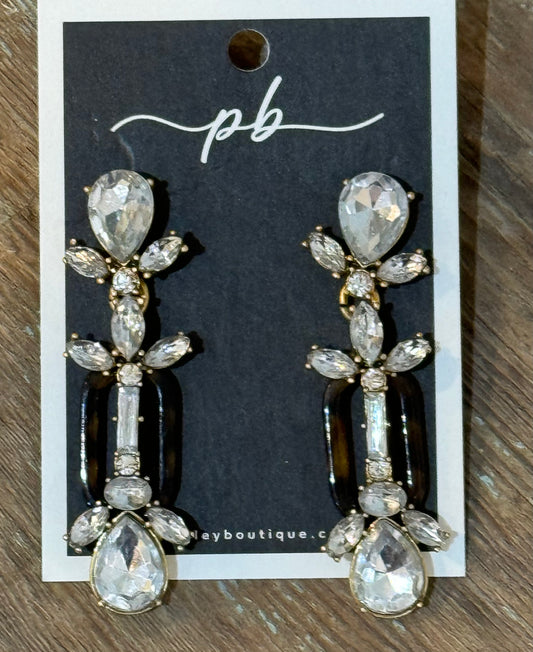 Statement Rhinestone Dangle Earrings