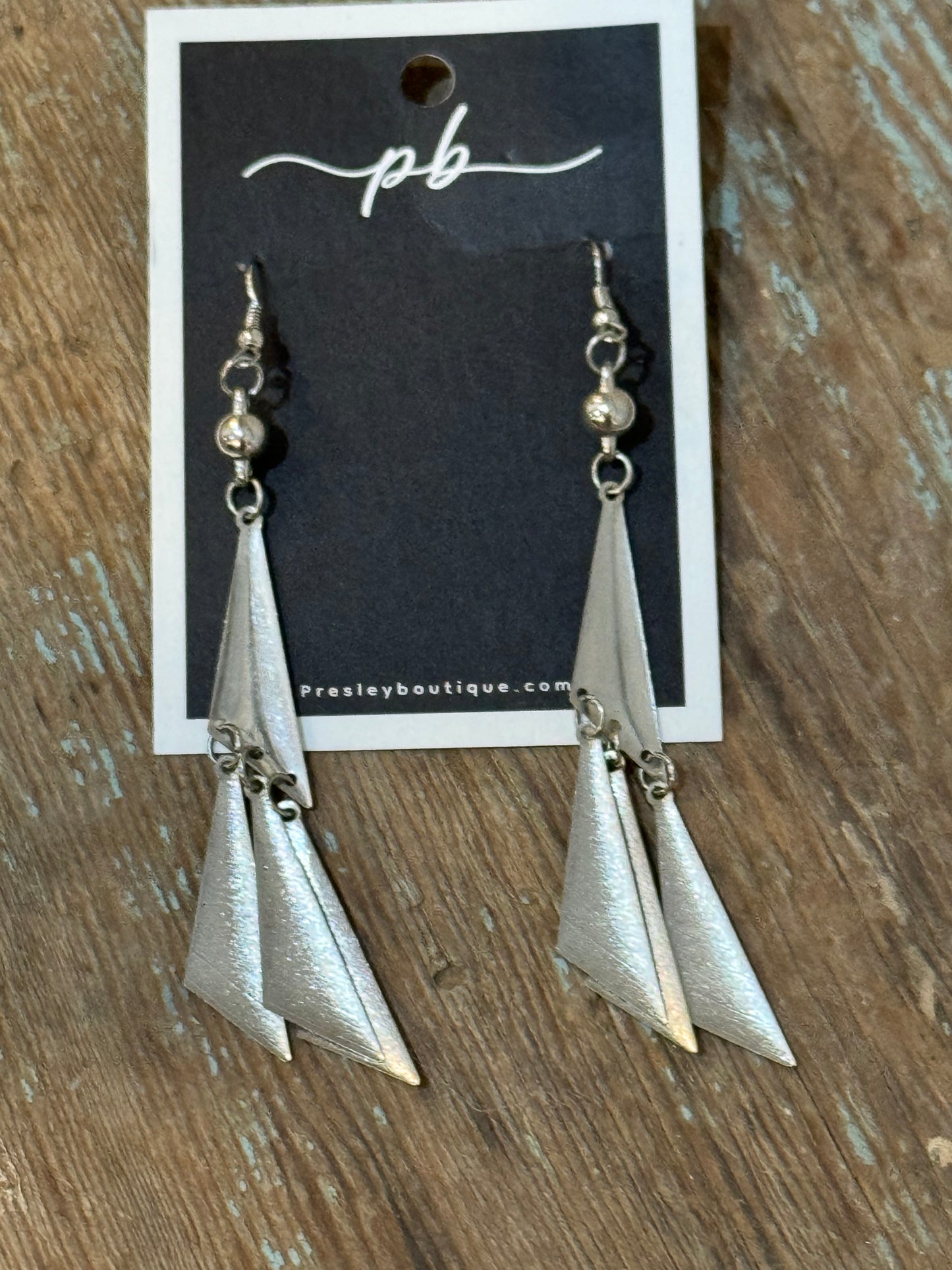 Silver Long Dangle Earrings