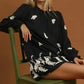 Botanical Ruffle Neck Dress