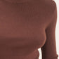 Ribbed Mock Neck Long Sleeve Knit Top