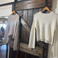 Bell Sleeve Knit Crew Neck Sweater