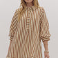 Striped Seersucker Pullover Mini Dress