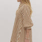 Striped Seersucker Pullover Mini Dress