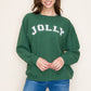 “Jolly” Stencil Knit Graphic Sweatshirt