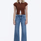 High Rise Ankle Slim Wide Jeans
