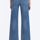 High Rise Ankle Slim Wide Jeans