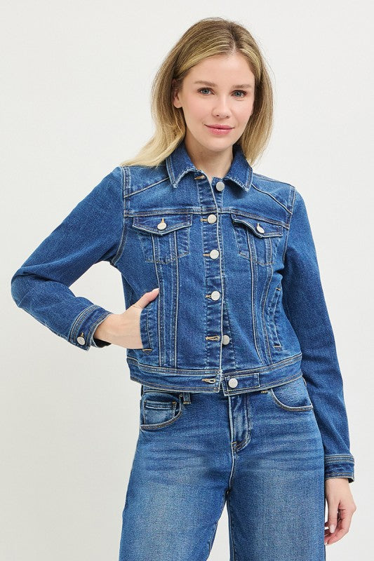 Basic Fitted Denim Jacket
