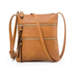Triple Zipper Crossbody Bag