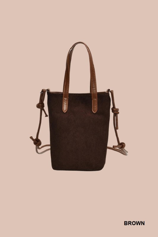 Vintage Suede Crossbody Mini Bag