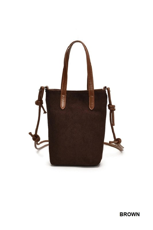 Vintage Suede Crossbody Mini Bag
