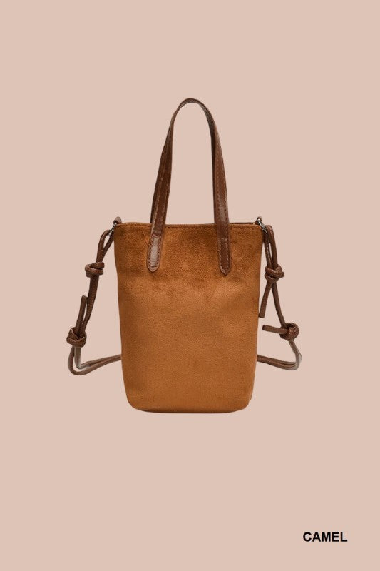 Vintage Suede Crossbody Mini Bag