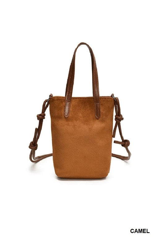 Vintage Suede Crossbody Mini Bag