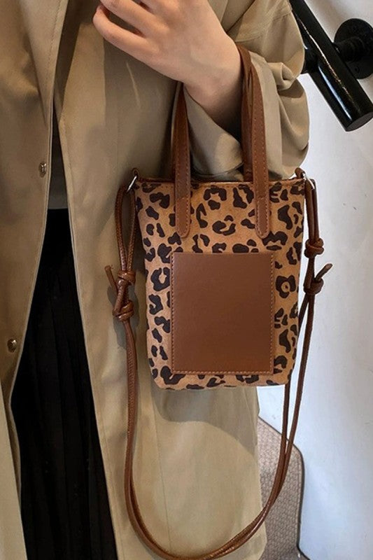 Vintage Suede Crossbody Mini Bag