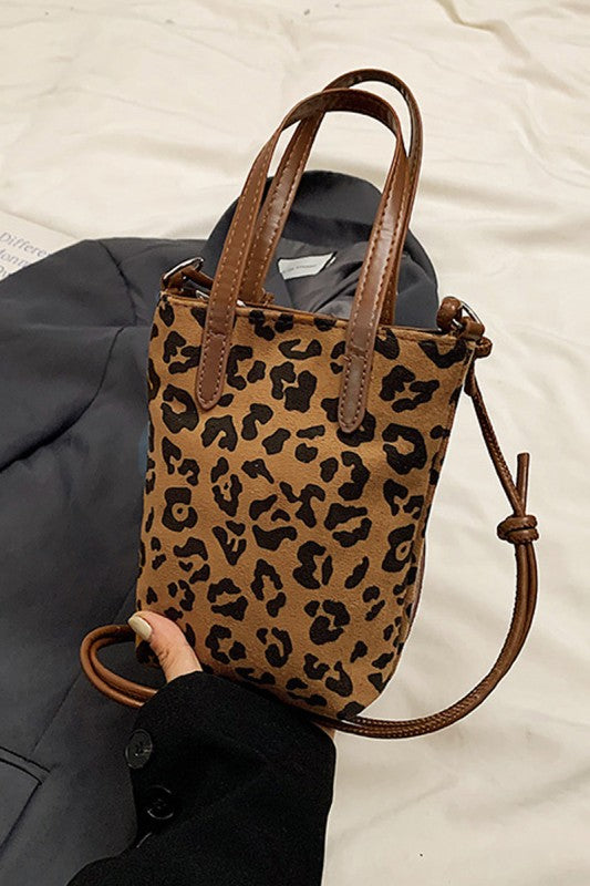Vintage Suede Crossbody Mini Bag