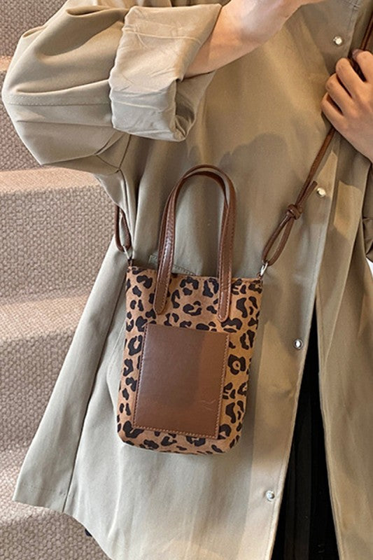 Vintage Suede Crossbody Mini Bag