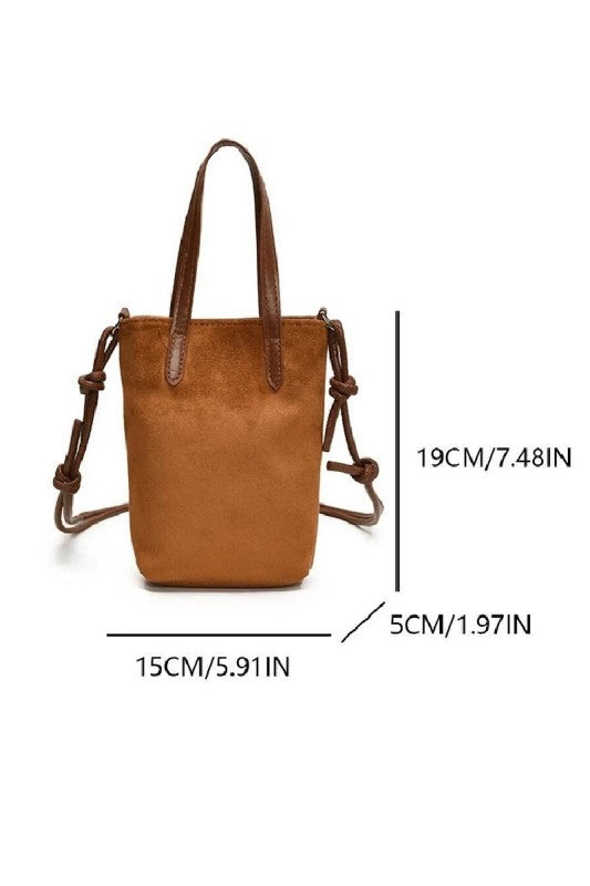 Vintage Suede Crossbody Mini Bag
