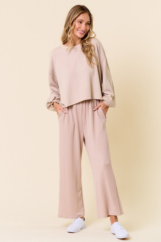 Take me back ribbed set