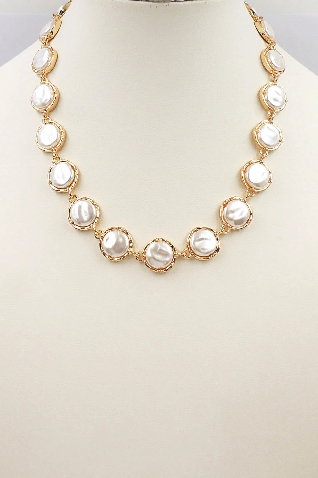 Gold Chain Cord 16"-18" Necklace with Freshwater Pearl Charm