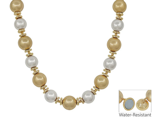 Water Resistant 14MM & 16MM Gold and silver with Magnetic Closure 18" Necklace