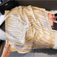 Irregular Striped Zebra Print Square Scarf