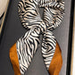 Irregular Striped Zebra Print Square Scarf