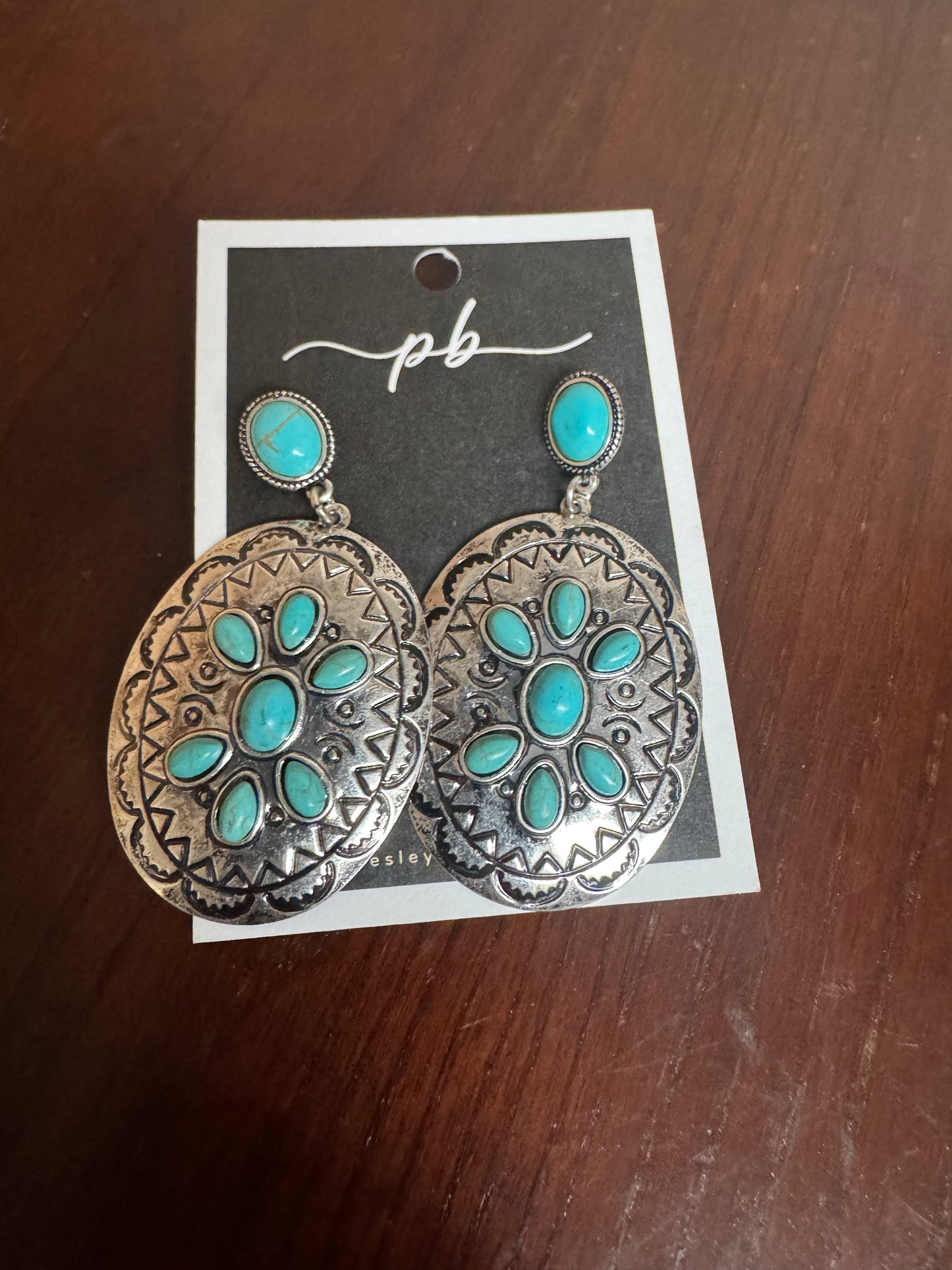 Silver and Turquoise Dangle Earrings