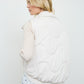 Wave Quilted Snap-Front Stand Collar Vest