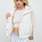 Wave Quilted Snap-Front Stand Collar Vest