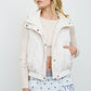 Wave Quilted Snap-Front Stand Collar Vest