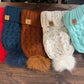 Cable-knit Pom Pom Beanie