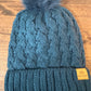 Cable-knit Pom Pom Beanie