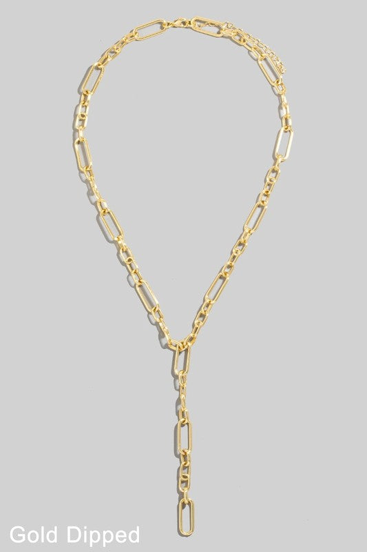 Gold Dipped Mixed Chain Necklace