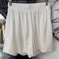 High Waist Scallop Trim Shorts