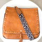Leopard Strap Fold-Over Crossbody Bag