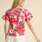 Colorful Floral Print Top