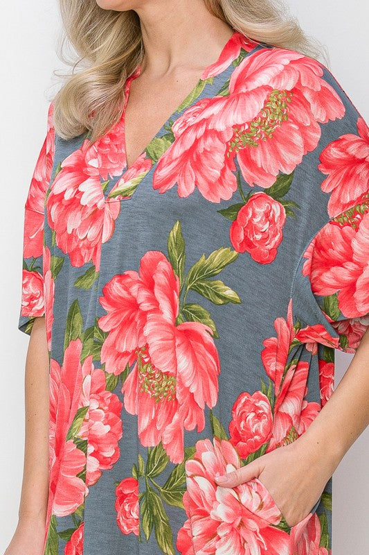 Floral Pullover Dress