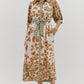 Botanical Print Midi Shirt Dress