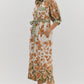 Botanical Print Midi Shirt Dress