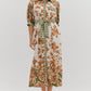 Botanical Print Midi Shirt Dress