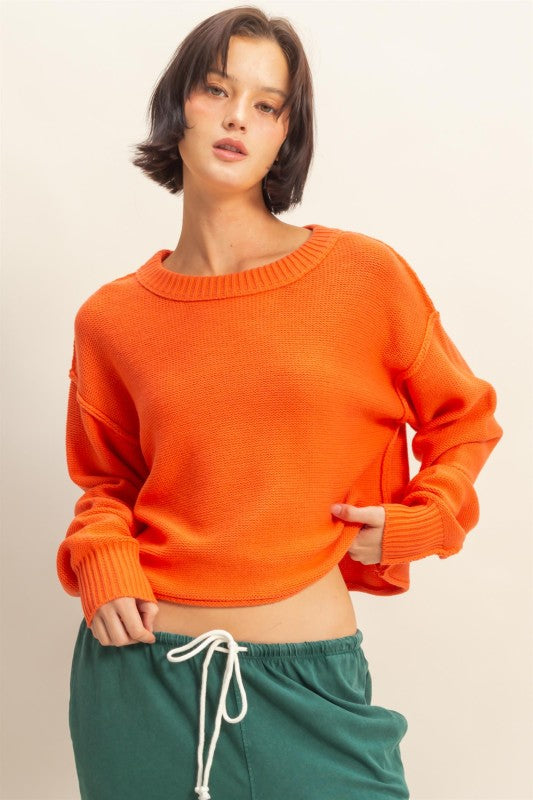 Cropped Oversized Sweater