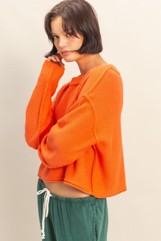 Cropped Oversized Sweater