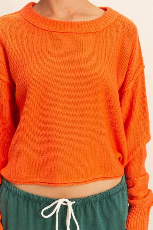 Cropped Oversized Sweater