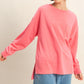 Crew Neck Single Pocket Pullover Sweatshirt
