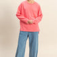 Crew Neck Single Pocket Pullover Sweatshirt