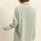 Crew Neck Single Pocket Pullover Sweatshirt