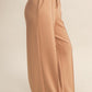 Double knit high waist wide leg pants