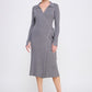 Fine Gauge Wrap Sweater Dress